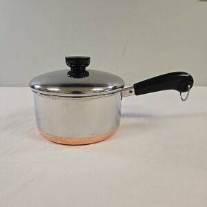 Vintage Revere Ware Sauce Pan Copper Bottom 1  1/2 Quart 90b Clinton, Ill.